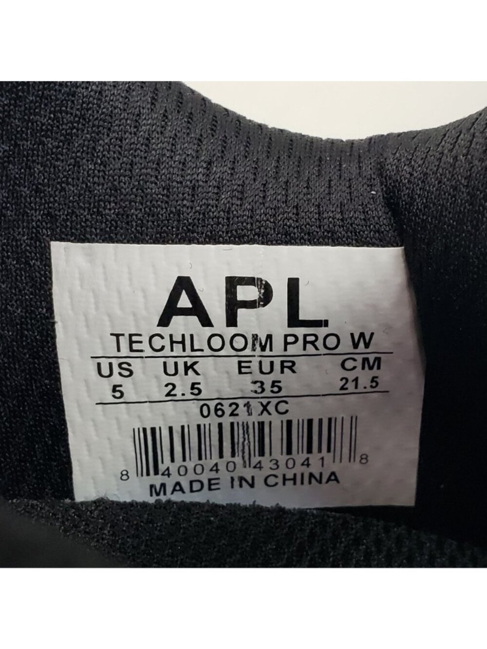APL TechLoom Pro Black Black White Women’s Size 5 Athletic Knit Running Shoes - Picture 12 of 16